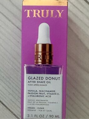 TRULY Glazed Donut After Shave Oil - Purple and Gold Accents